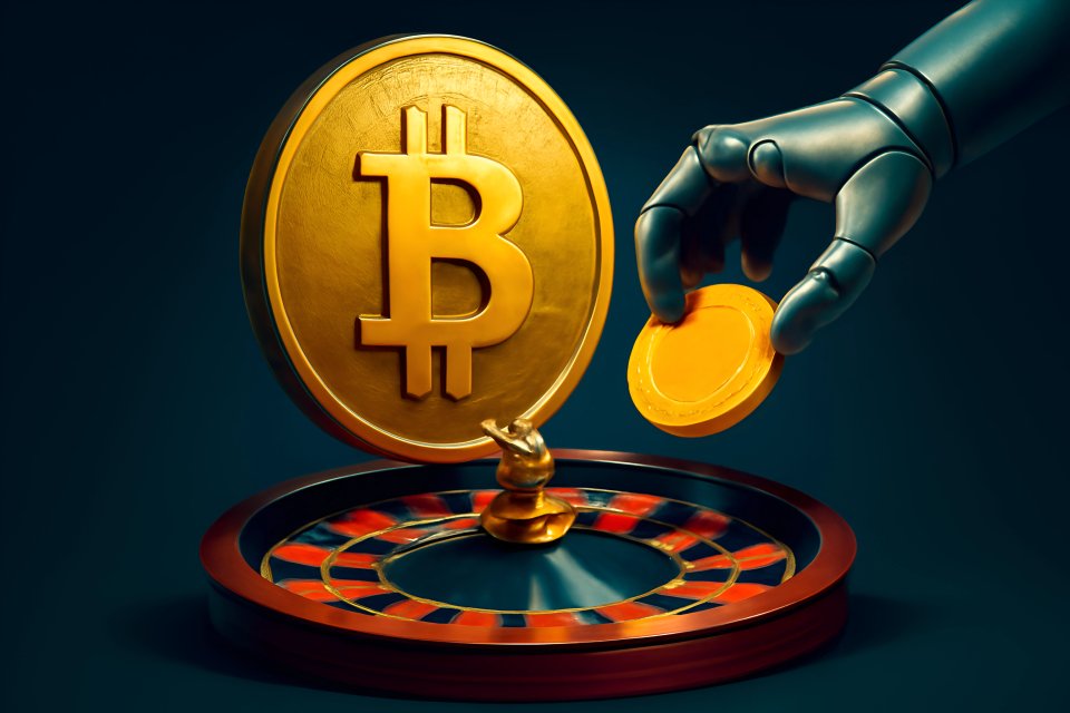 Robot che piazza Bitcoin sulla roulette