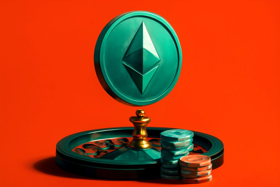 Moneta Ethereum e fiches da poker