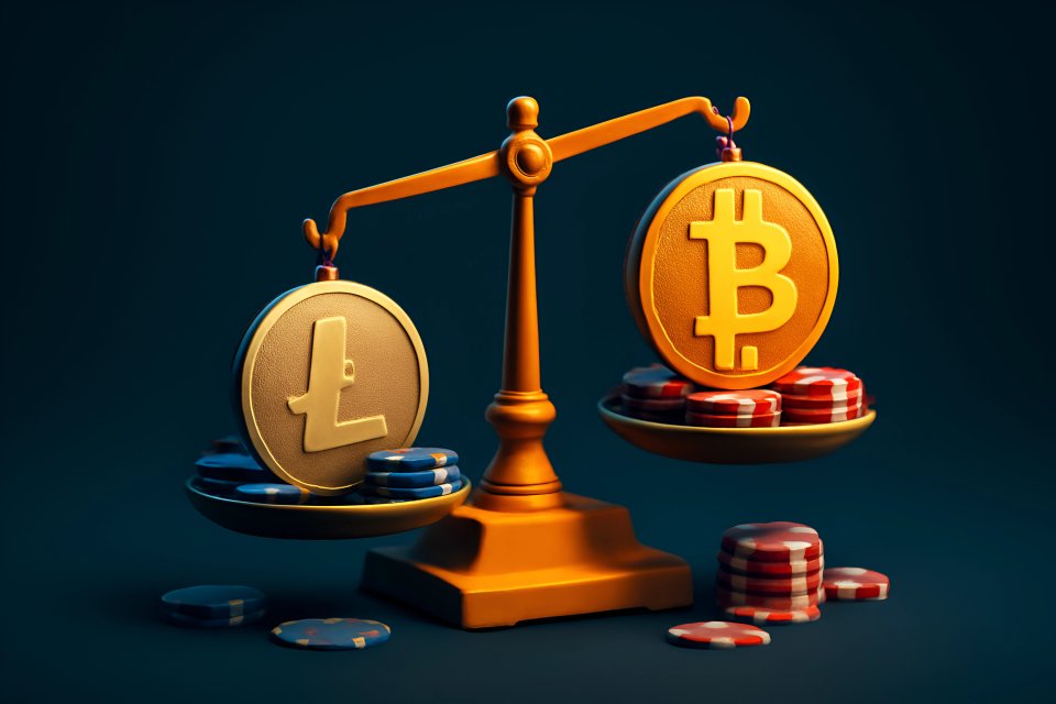 Bilancia Bitcoin e Litecoin