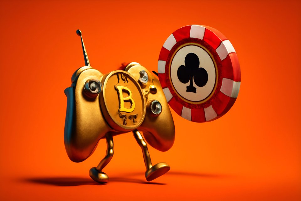 Controller dorato con fiches da poker