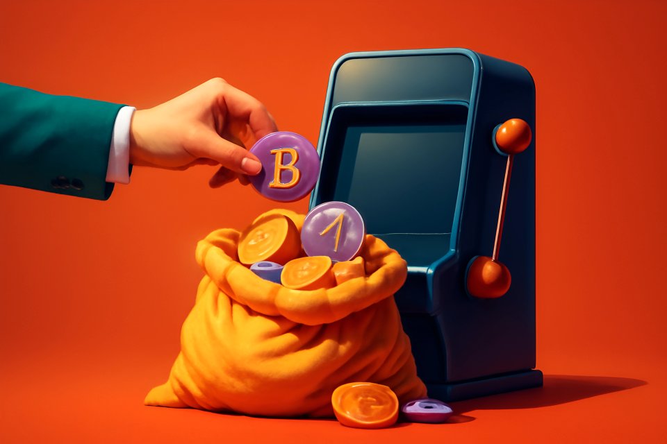 Monete aggiunte alla slot machine