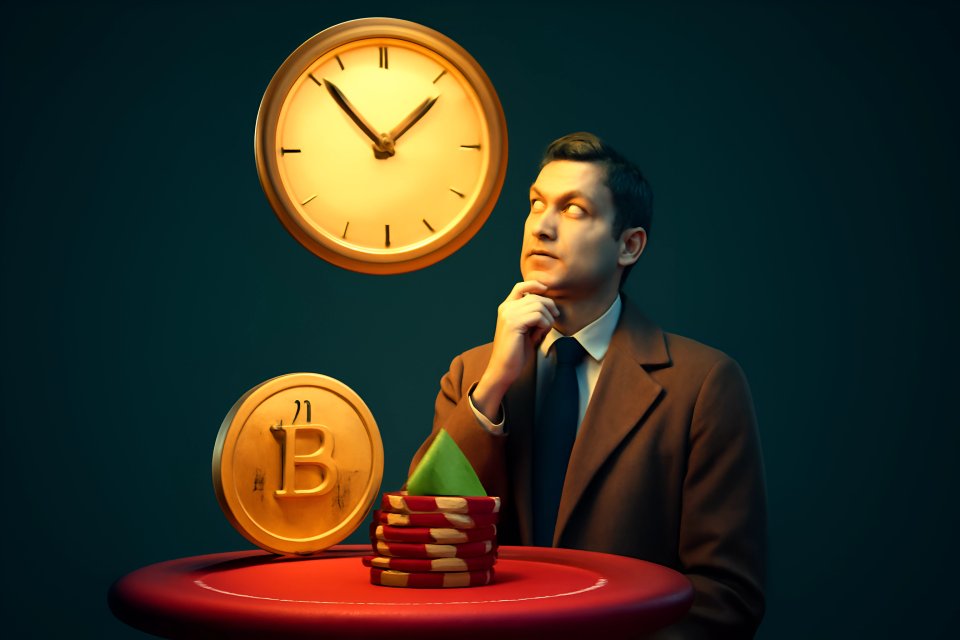 Uomo che riflette sull'investimento in Bitcoin